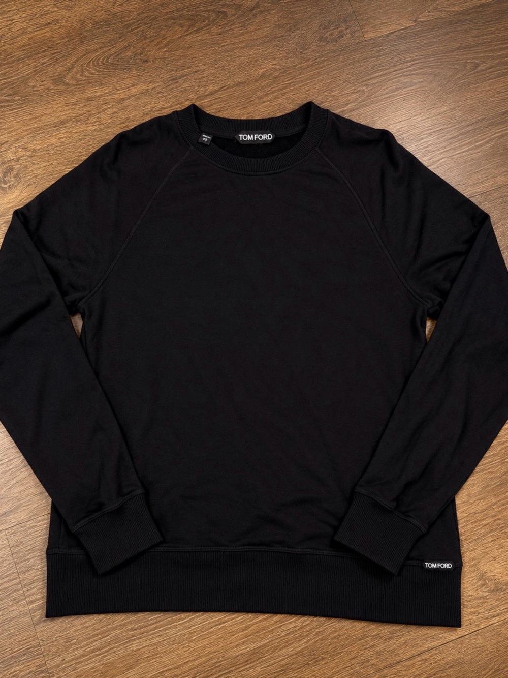 TOM FORD Men’s Black Crewneck Sweatshirt – Size 50